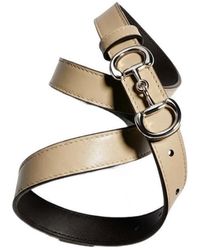 Gucci - Thin Belt With Horsebit Buckle - Lyst