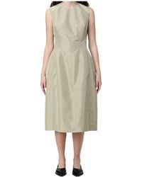 Jil Sander - Sleeveless Panelled Midi Dress - Lyst