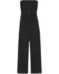 Saint Laurent - Cassandre Strapless Jumpsuit - Lyst