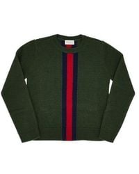 Gucci - Children's Wool Sweater With Web - Lyst