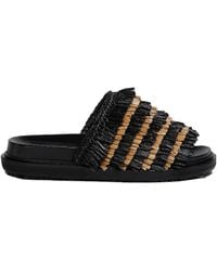Marni - Fringe Slide Sandal - Lyst
