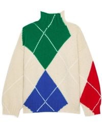 JW Anderson - Jw Anderson X Pringle Turtle-Neck Argyle Jumper - Lyst