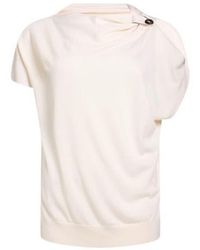 Brunello Cucinelli - Solidcolor Knit Shortsleeve Top - Lyst