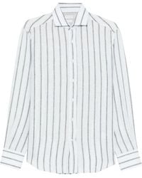 Brunello Cucinelli - Striped Button-Down Shirt - Lyst