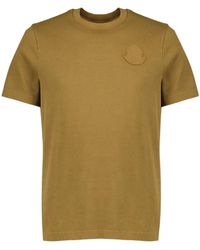 Moncler - Logo Patch Cotton T-Shirt - Lyst
