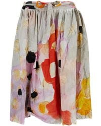 Daniela Gregis - Multi-Colored Printed Midi Skirt - Lyst