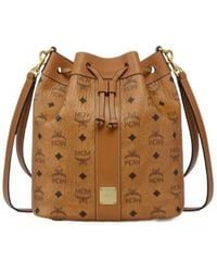 MCM - Dessau Monogram Bucket Bag - Lyst