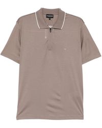 Emporio Armani - Logo-Patch Polo Shirt - Lyst