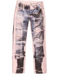 Acne Studios - Printed Straight-Leg Jeans - Lyst