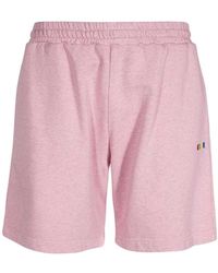 MSGM - Logo Embroidered Shorts - Lyst