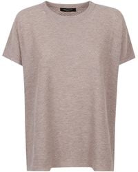Fabiana Filippi - Embroidered Cap-Sleeve Knitted Top - Lyst