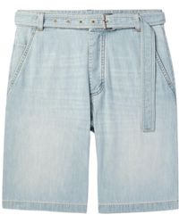 Bottega Veneta - Belted Denim Shorts - Lyst