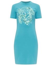 Versace Jeans Couture - Couture Logo Sequin Jersey Dress - Lyst