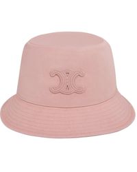 ストローハット CELINE | TRIOMPHE BUCKET HAT IN RAFFIA  2AUP7517Q.02NC triomphe hat in raffia - NATURAL | CELINE