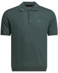 Prada - Short-Sleeved Knitted Polo Shirt - Lyst