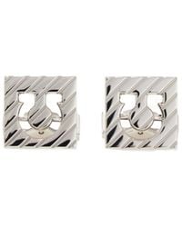 Ferragamo - Gancini Square Cufflinks - Lyst