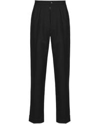 Maison Margiela - High-Waist Pressed Crease Trousers - Lyst