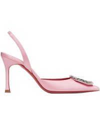 AMINA MUADDI - Camelia Sling 90 Pointed-Toe High-Heeled Sandals - Lyst