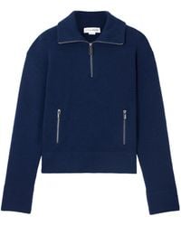 Victoria Beckham - Wool And Cashmere-Blend Half-Zip Sweater - Lyst