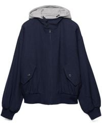 Prada - Hooded Wool Jacket - Lyst