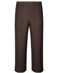 Homme Plissé Issey Miyake - Pleated Cropped Trousers - Lyst