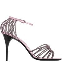 Saint Laurent - Babylone Chain Sandals - Lyst