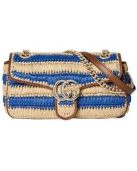 Gucci - Gg Marmont Woven Medium Shoulder Bag - Lyst