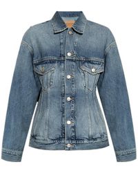 Balenciaga - Collared Button-Up Denim Jacket - Lyst