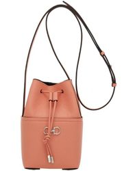 Ferragamo - Gancini Mini Drawstring Bucket Bag - Lyst