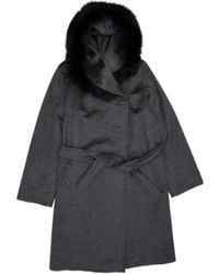 Max Mara - Woolly Collar Hooded Coat - Lyst