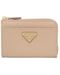 Prada - Triangle-Logo Zipped Wallet - Lyst