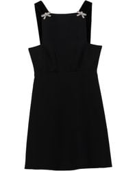 Prada - Bow Detailed Cady Mini Dress - Lyst