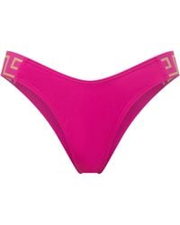 Versace - Greca-Trim Bikini Bottom - Lyst