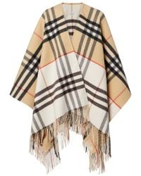 Burberry - Check Cashmere And Wool Shawl - Lyst