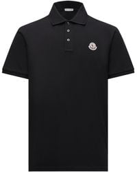 Moncler - Logo Patch Short-Sleeved Polo Shirt - Lyst