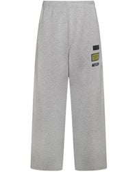 MM6 by Maison Margiela - Logo Patch Straight-Leg Trousers - Lyst