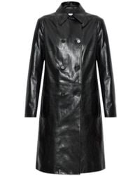 Jil Sander - Double-Breasted Leather Coat - Lyst