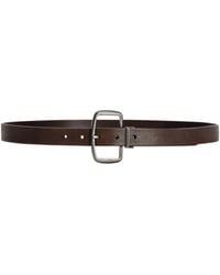 Dolce & Gabbana - Rectangle-Buckle Leather Belt - Lyst