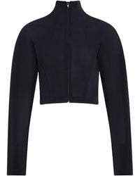 Alaïa - Alaïa High Neck Cropped Jacket - Lyst