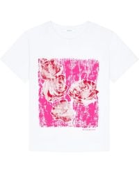 Givenchy - Flowers Printed Crewneck T-Shirt - Lyst