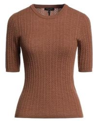 Rag & Bone - Solid Color Knitted Short-Sleeve Top - Lyst