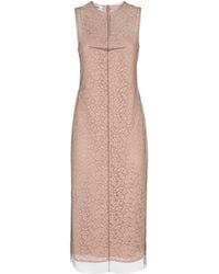 Fendi - Floral Lace Detailed Sleeveless Dress - Lyst