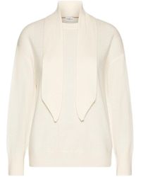 Marella - Scarf-Adorned Sweater - Lyst