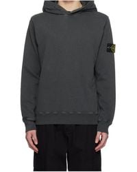 Stone Island - Logo-Patch Long-Sleeved Hoodie - Lyst