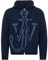 JW Anderson - Jw Anderson Anchor Logo Zip-Up Cardigan - Lyst