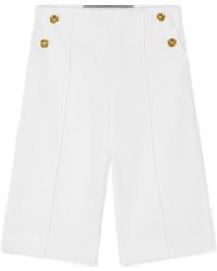 Versace - Greca-Detailing Cotton Shorts - Lyst