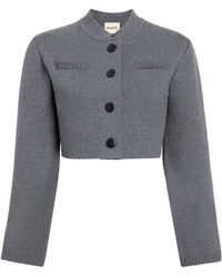KHAITE - Ello Knit Cropped Jacket - Lyst