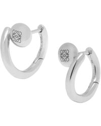 Loewe - Anagram Pebble Mini Hoop Earrings - Lyst