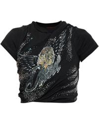 DIESEL - T-Wincy Embellished Cropped Top - Lyst