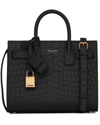 Saint Laurent - Croc-Embossed Sac De Jour - Lyst